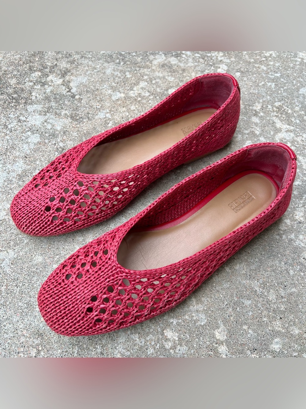 Red Woven Flats - Picture 6 of 11